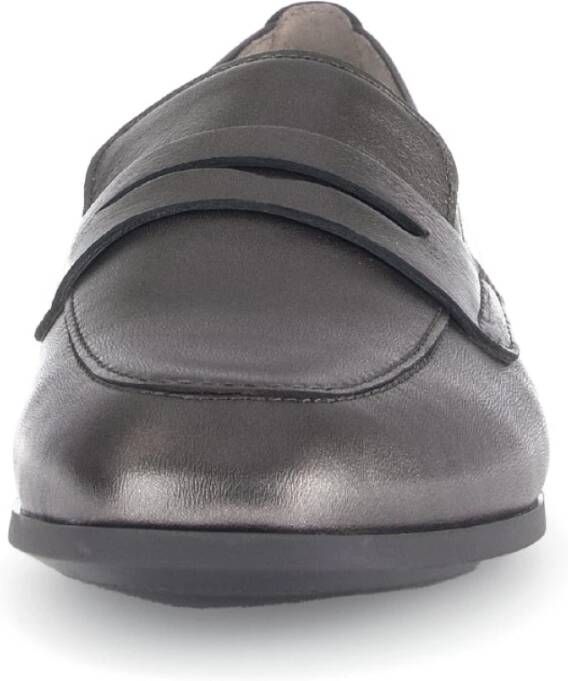 Gabor Bronzen Leren Loafers Stadsstijl Brown Dames