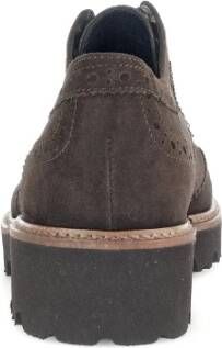 Gabor Bruin Fluweel Derby Schoenen Brown Dames