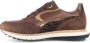 Gabor Bruin Lederen Combinatie Sportieve Casual Sneakers Brown Dames - Thumbnail 3