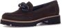 Gabor Bruine Fluwelen Loafers Brown Dames - Thumbnail 5