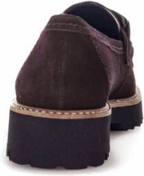 Gabor Bruine Fluwelen Loafers Brown Dames