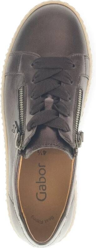 Gabor Bruine leren sneakers Brown Dames