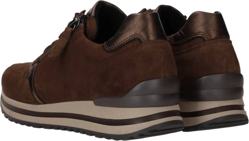 Gabor Bruine Suède Sneaker Optifit Comfort Brown Dames