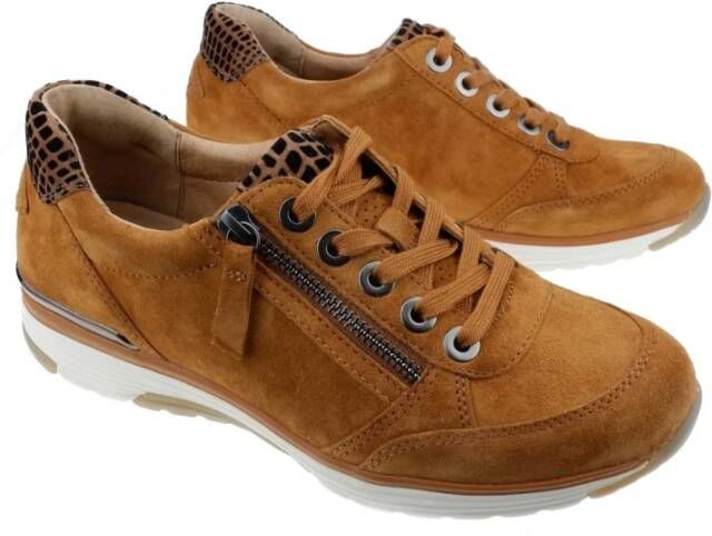 Gabor Bruine Walking Sneaker voor Vrouwen Brown Dames