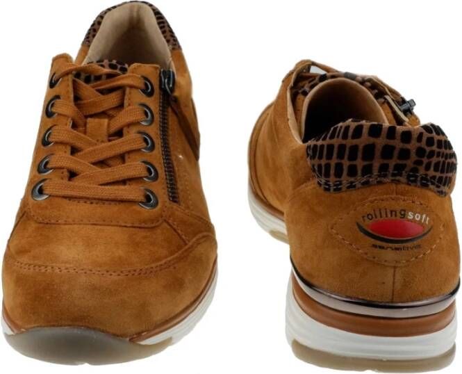 Gabor Bruine Walking Sneaker voor Vrouwen Brown Dames