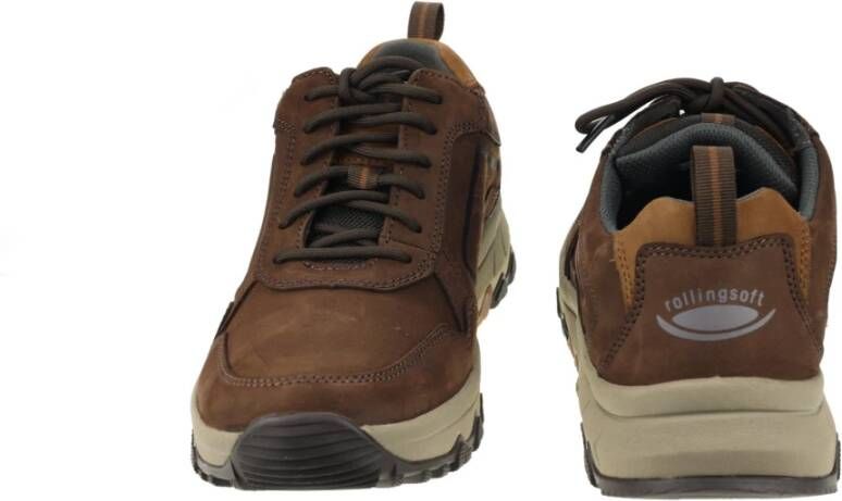 Gabor Bruine Wandelsneakers Flexibele Zool Brown Heren