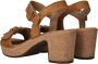 Gabor Camel Suede Sandalette met Houten Kraal Brown Dames - Thumbnail 7