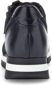 Gabor Casual Sportieve Leren Basket Schoenen Blue Dames