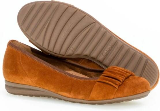 Gabor Cognac Instap Ballerina Schoenen Brown Dames