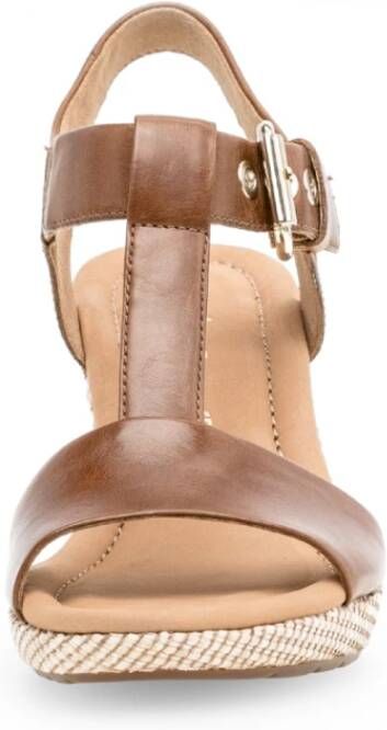 Gabor Cognac Leren Sandalen Brown Dames