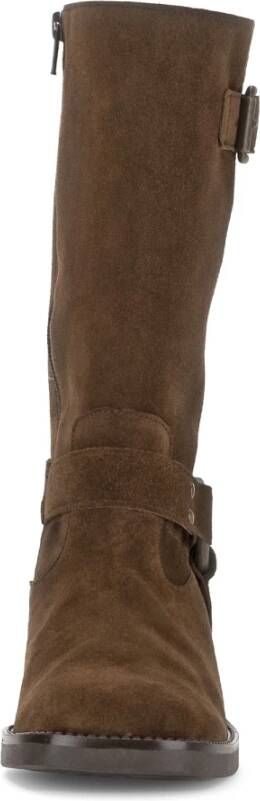 Gabor Cognac Suede Mid Boots Brown Dames