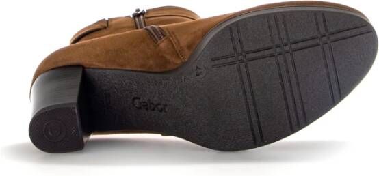 Gabor Cognac Velvet Enkellaarzen Brown Dames