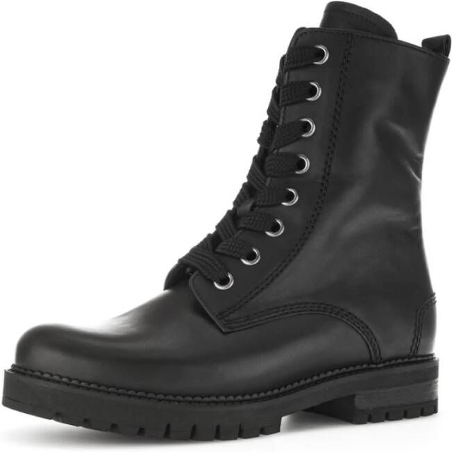 Gabor Combat Boots Black Dames