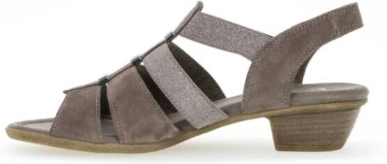 Gabor Grijze Fluweel Sandalen Comfortabele Stijl Gray Dames