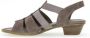 Gabor Grijze Fluweel Sandalen Comfortabele Stijl Gray Dames - Thumbnail 2