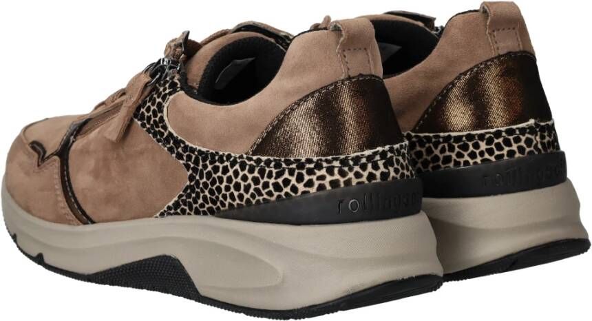 Gabor Comfortabele Rollingsoft Sneaker met Stabiliteit Beige Dames