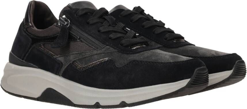 Gabor Comfortabele Rollingsoft Sneaker voor Dames Black Dames