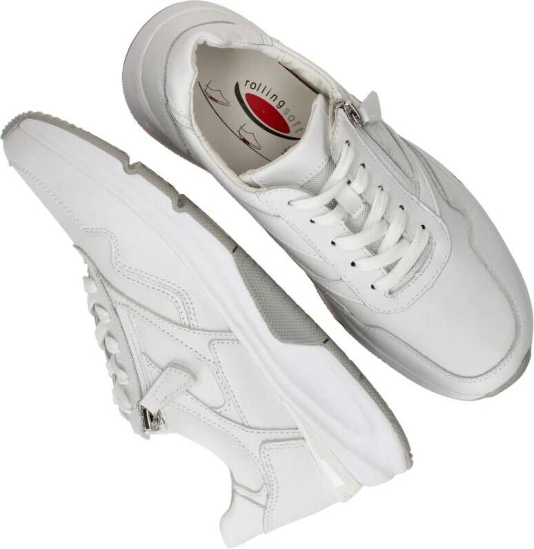 Gabor Comfortabele Rollingsoft sneaker voor dames White Dames