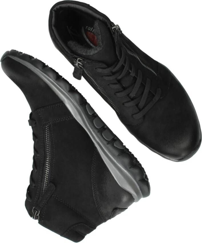 Gabor Comfortabele Rollingsoft Veterschoenen Black Dames