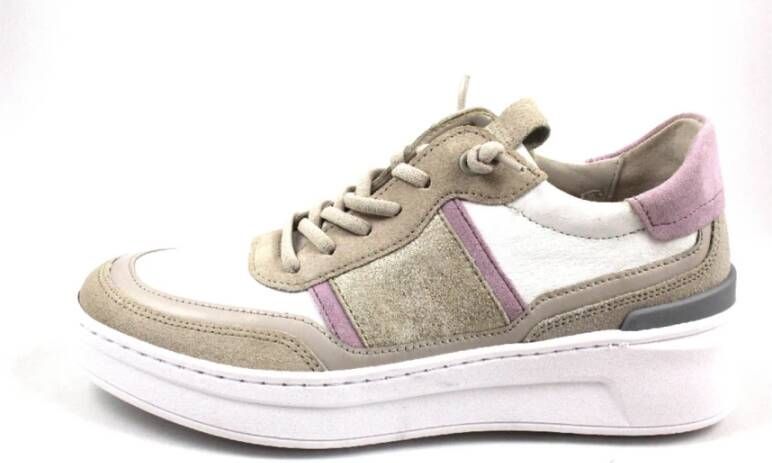 Gabor Comfortabele Veloursleren Sportschoenen Gray Dames