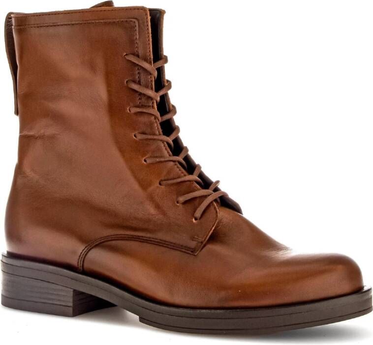 Gabor Comfortabele veterschoenen van glad leer Brown Dames