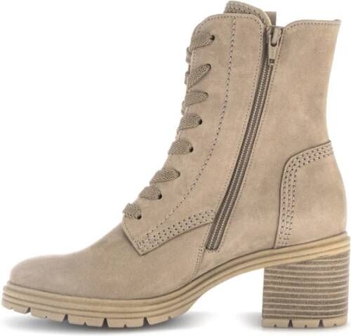 Gabor Ecru Nubuck Veterschoenen Beige Dames