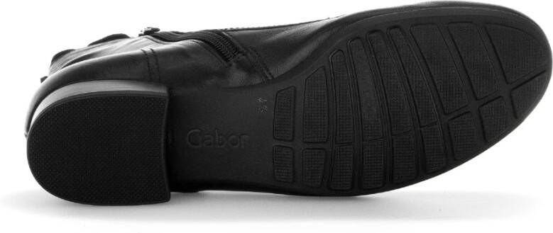 Gabor Elegante suède enkellaars zwart Black Dames