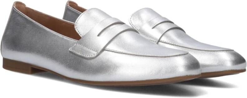 Gabor Elegante Zilveren Loafer Cut Out Gray Dames