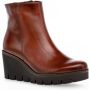 Gabor Elegante Leren Enkellaars Bruin Brown Dames - Thumbnail 9