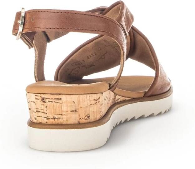 Gabor Flat Sandals Brown Dames