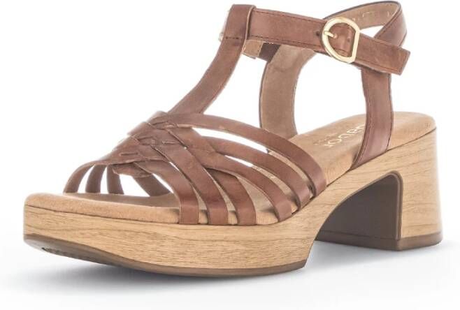 Gabor Flat Sandals Bruin Dames