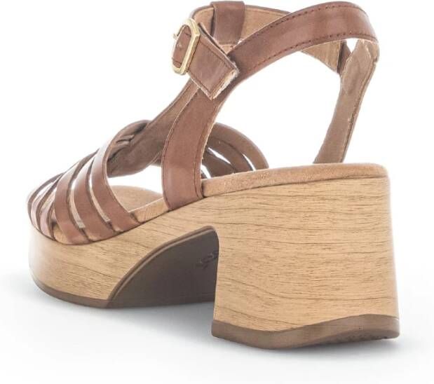 Gabor Flat Sandals Bruin Dames