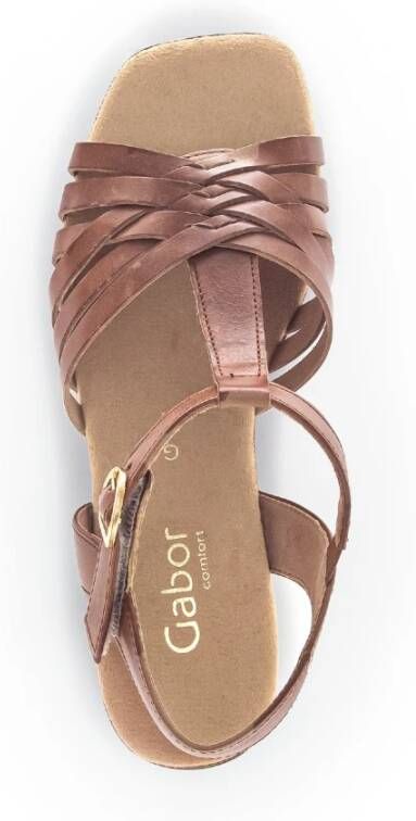 Gabor Flat Sandals Bruin Dames