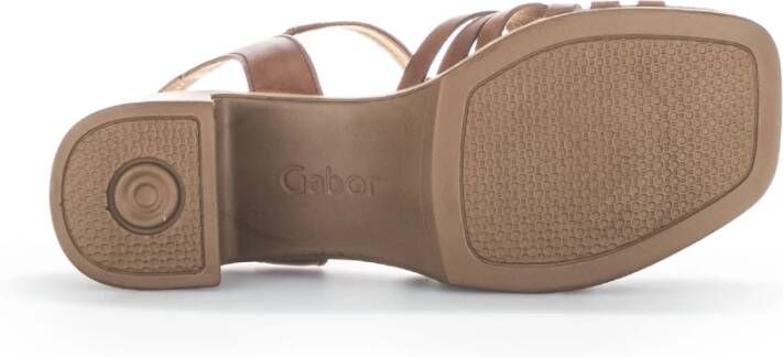 Gabor Flat Sandals Bruin Dames