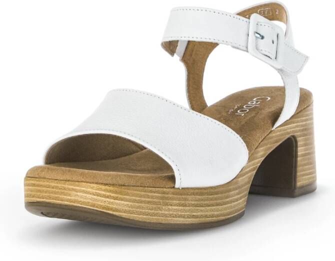 Gabor Flat Sandals Wit Dames