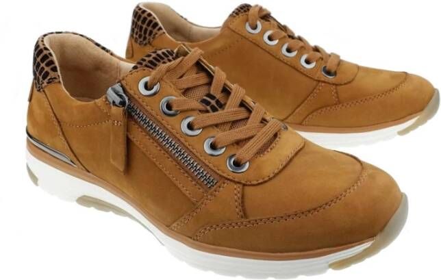 Gabor Flexibele Walking Sneaker Rollingsoft Brown Dames