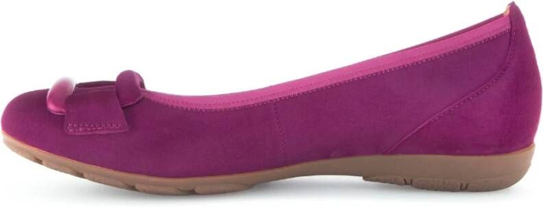 Gabor Fuchsia Leren Ballerina Schoenen Purple Dames