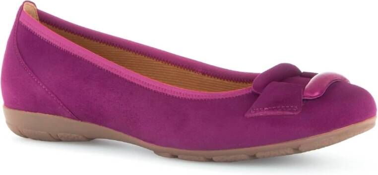 Gabor Fuchsia Leren Ballerina Schoenen Purple Dames