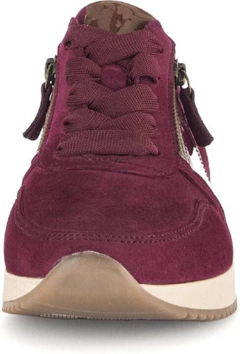 Gabor Fuchsia Leren Sneakers Red Dames