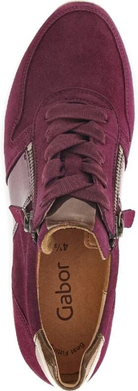 Gabor Fuchsia Leren Sneakers Red Dames