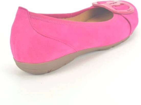 Gabor Fuxia Suède Ballerina met Accessoires Pink Dames