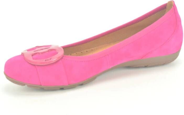 Gabor Fuxia Suède Ballerina met Accessoires Pink Dames