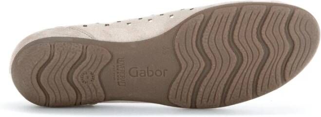 Gabor Geperforeerde Ballerina Pump Grijs Gray Dames