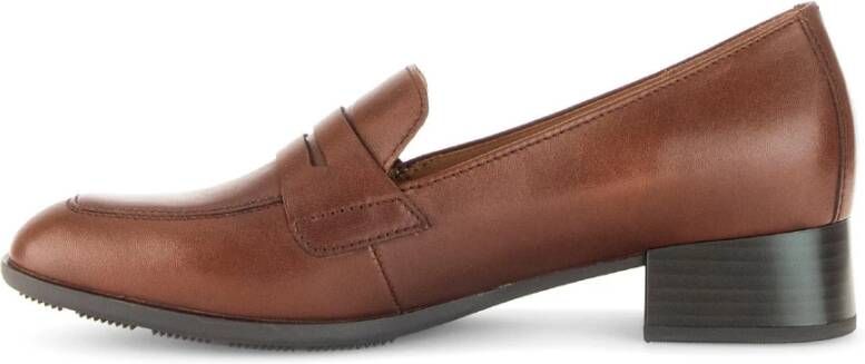 Gabor Gladleren loafer stadstijl Brown Dames