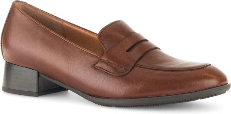 Gabor Gladleren loafer stadstijl Brown Dames