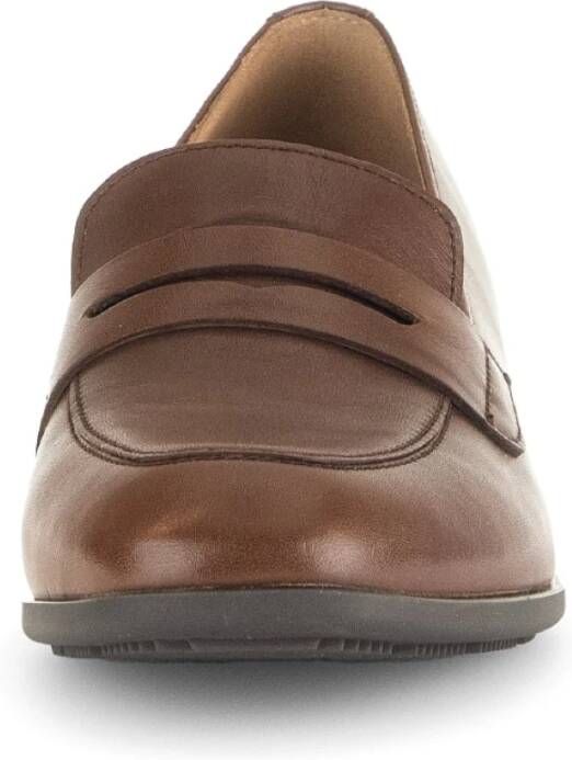 Gabor Gladleren loafer stadstijl Brown Dames