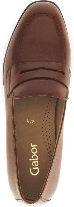 Gabor Gladleren loafer stadstijl Brown Dames