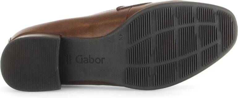 Gabor Gladleren loafer stadstijl Brown Dames