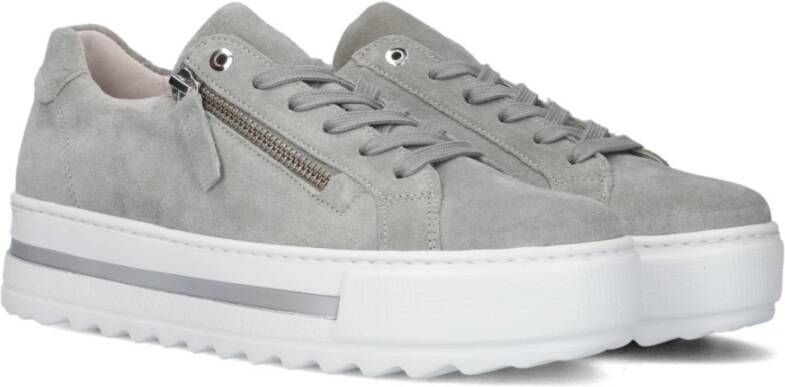 Gabor Grijze Lage Sneaker 498 Comfort Collectie Gray Dames