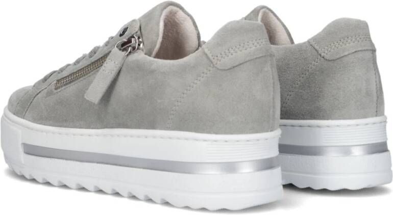 Gabor Grijze Lage Sneaker 498 Comfort Collectie Gray Dames